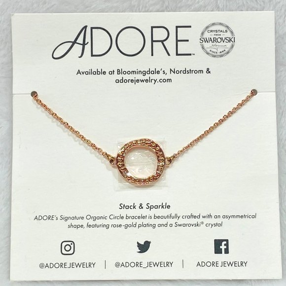 Adore Rose Gold Organic Circle Bracelet - New - Picture 2 of 7